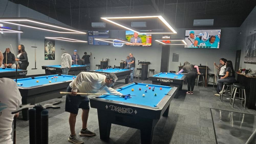 The Moonshine Monkey. Great service, atmosphere and pool tables. Worth the drive.